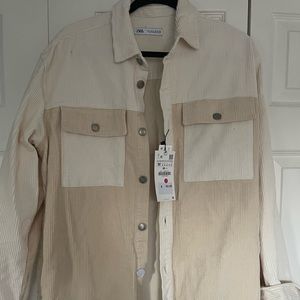 Brand New Zara Corduroy Oversized Jacket
